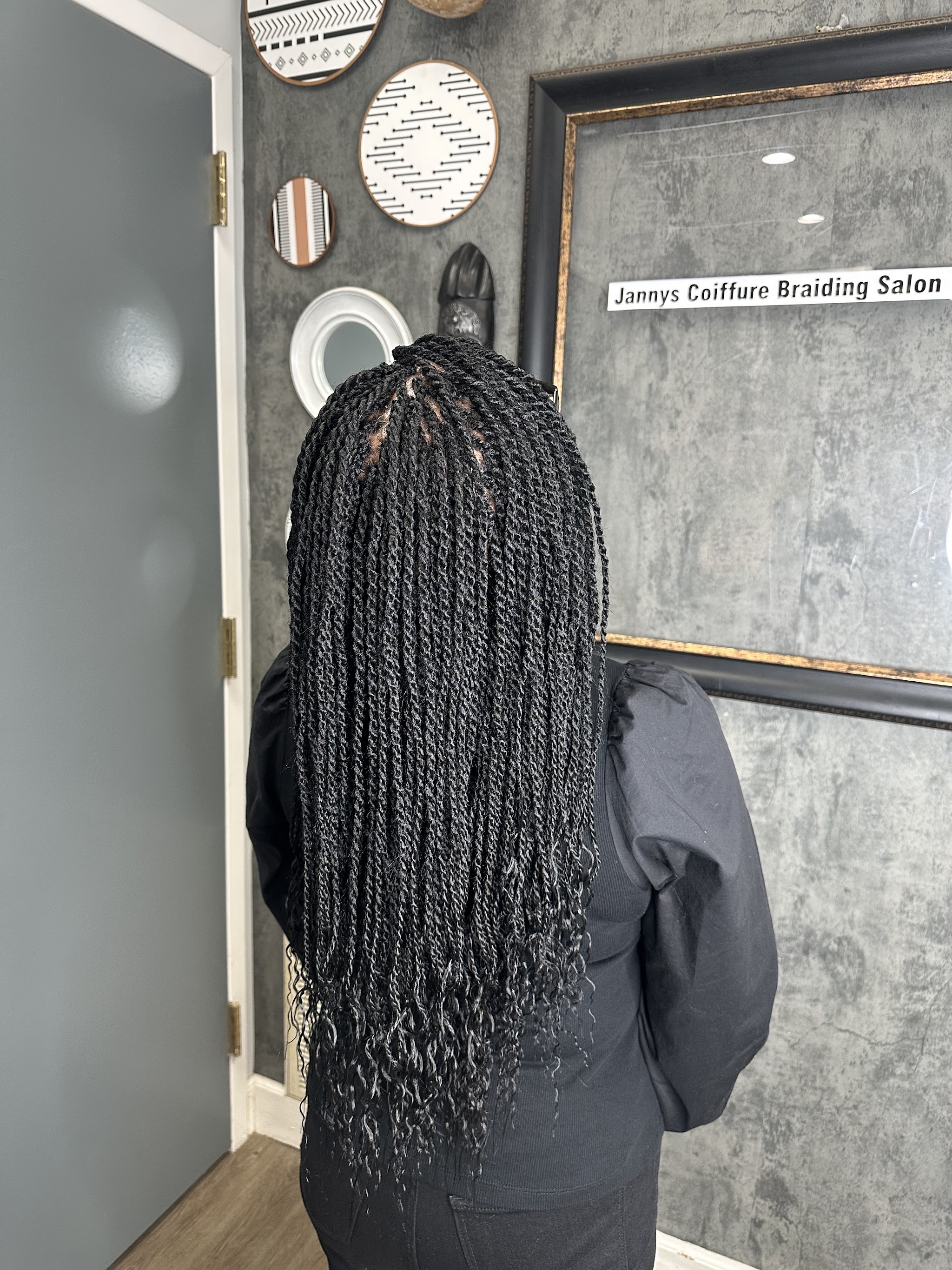 Long twists with a curled finish